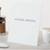 Modern Minimalist Simple Plain Own Name 台座サイン (インサイチュ)