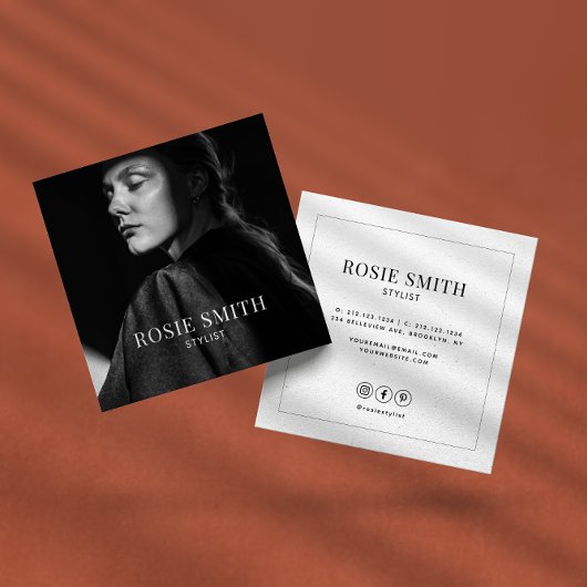 Modern Minimalist Simple Professional  スクエア名刺