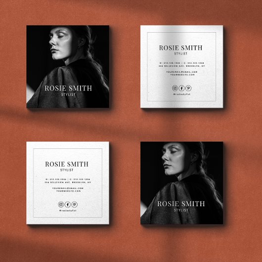 Modern Minimalist Simple Professional  スクエア名刺