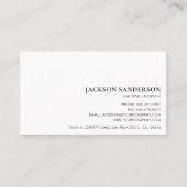 Modern Minimalist Simple Professional Black White 名刺 (正面)