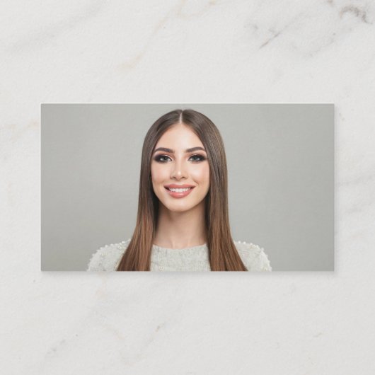 Modern Minimalist Simple Professional Logo Photo 名刺 (裏面)