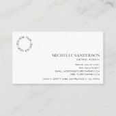 Modern Minimalist Simple Professional Logo Photo 名刺 (正面)