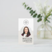 Modern Minimalist  Simple Professional Photo QR 名刺 (スタンド正面)