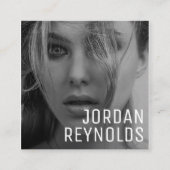 Modern Minimalist Simple Professional Photo Square スクエア名刺 (正面)