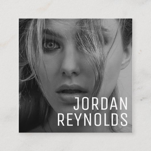 Modern Minimalist Simple Professional Photo Square スクエア名刺 (正面)