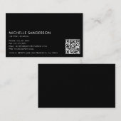 Modern Minimalist Simple Professional QR Code 名刺 (正面/裏面)