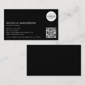 Modern Minimalist Simple Professional QR Code Logo 名刺 (正面/裏面)