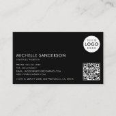 Modern Minimalist Simple Professional QR Code Logo 名刺 (正面)