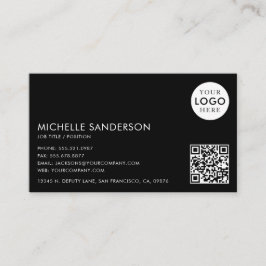 Modern Minimalist Simple Professional QR Code Logo 名刺