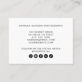 Modern Minimalist Social Media Photographer  名刺 (裏面)