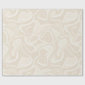 Modern Minimalist Soft Beige Flow Abstract Pattern ラッピングペーパー (フラット)