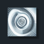 Modern Minimalist Spiral Staircase Art - Abstract  キャンバスプリント<br><div class="desc">Modern Minimalist Spiral Staircase Art - Abstract 3D Infinite Vortex Perspective</div>
