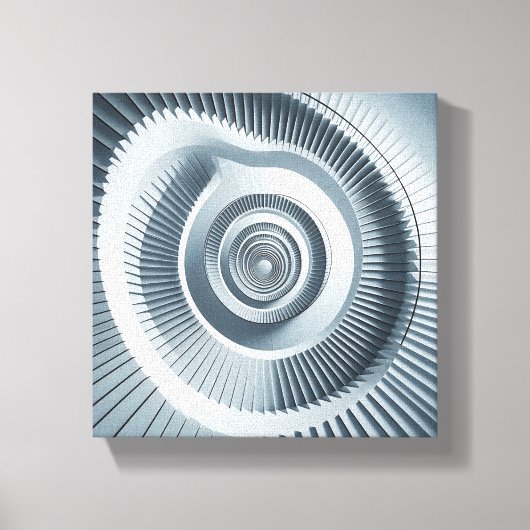 Modern Minimalist Spiral Staircase Art - Abstract キャンバスプリント (正面)