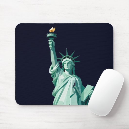 Modern Minimalist Statue of Liberty Mousepad マウスパッド (マウス)