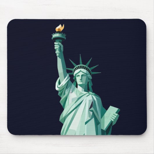 Modern Minimalist Statue of Liberty Mousepad マウスパッド (正面)