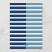 Modern Minimalist Striped Thirtieth Birthday Photo 招待状 (裏面)