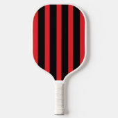 Modern Minimalist Stripes Red Black Custom ピックルボールラケット (正面)