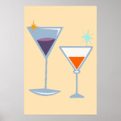 Modern Minimalist Stylish Retro Mid Century  ポスター (正面)