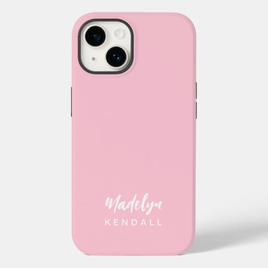 Modern Minimalist Stylish Script Cotton Candy Pink Case-Mate iPhoneケース (裏面)