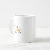 Modern Minimalist Sunburst Positive Affirmation コーヒーマグカップ (正面左)