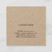 Modern Minimalist Sunflower | Square Business Card スクエア名刺 (裏面)