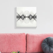 Modern Minimalist Symmetrical Line Art - Abstract  キャンバスプリント (インサイチュ (リビング))