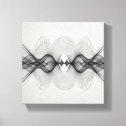 Modern Minimalist Symmetrical Line Art - Abstract  キャンバスプリント (正面)