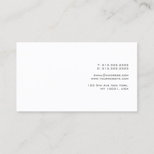 Modern Minimalist Template Elegant Easy to Make 名刺 (裏面)