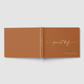 Modern Minimalist Terracotta Script Wedding  ゲストブック (全面)