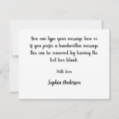 Modern Minimalist Thank You Heart Custom Card サンキューカード (裏面)