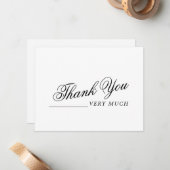 Modern Minimalist Thank You Very Much Note Card ノートカード (正面/裏面インサイチュ)