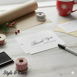Modern Minimalist Thank You Very Much Note Card ノートカード