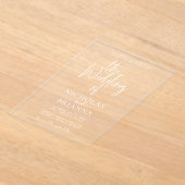 Modern Minimalist The Wedding Of Classic Wedding アクリル招待状 (レイダウン)