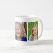 Modern Minimalist Three Photo Collage Grid コーヒーマグカップ (正面右)