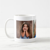 Modern Minimalist Three Photo Collage Grid コーヒーマグカップ (左)