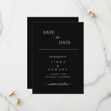 Modern Minimalist Traditional  Black Wedding