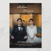 Modern Minimalist traditional photo wedding  招待状 (正面)