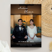 Modern Minimalist traditional photo wedding  招待状