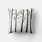 Modern Minimalist Trees Woodland クッション (裏面)