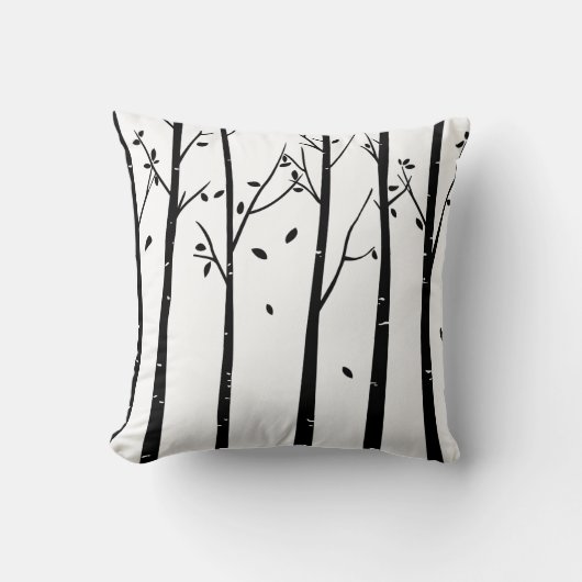 Modern Minimalist Trees Woodland クッション (正面)