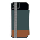 Modern Minimalist Tri-Tone: Charcoal, Slate, and O Incipio iPhoneウォレットケース (フォリオ裏面)