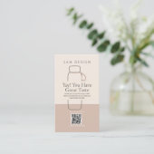 Modern Minimalist Tumbler Care Card with Barcode 名刺 (スタンド正面)