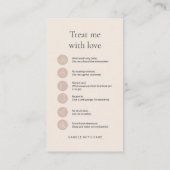 Modern Minimalist Tumbler Care Card with Barcode 名刺 (裏面)