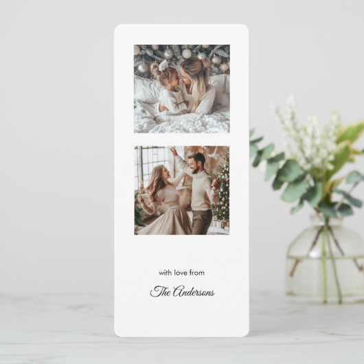 Modern Minimalist Two Photo Christmas Holiday (スタンド正面)