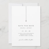 Modern Minimalist Two Photo Wedding Save The Date 招待状 (裏面)