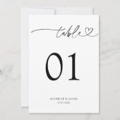 Modern Minimalist Typography Black and White 招待状 (裏面)