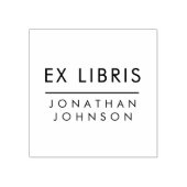 Modern Minimalist Typography Custom Name Ex Libris ラバースタンプ (インプリント)