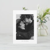 Modern Minimalist Typography Photo Budget Wedding セーブザデート (スタンド正面)