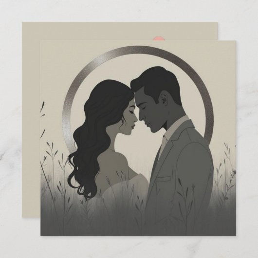 Modern Minimalist Union 招待状 (正面/裏面)