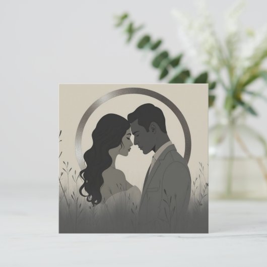 Modern Minimalist Union 招待状 (スタンド正面)